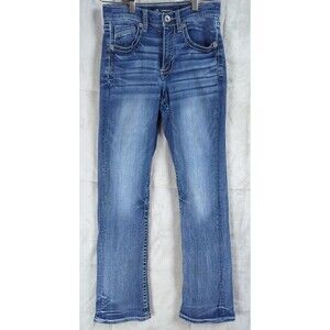BKE Conner Bootcut Stretch Jeans Boy's 16 Regular (26x27.5) Adjustable Waist